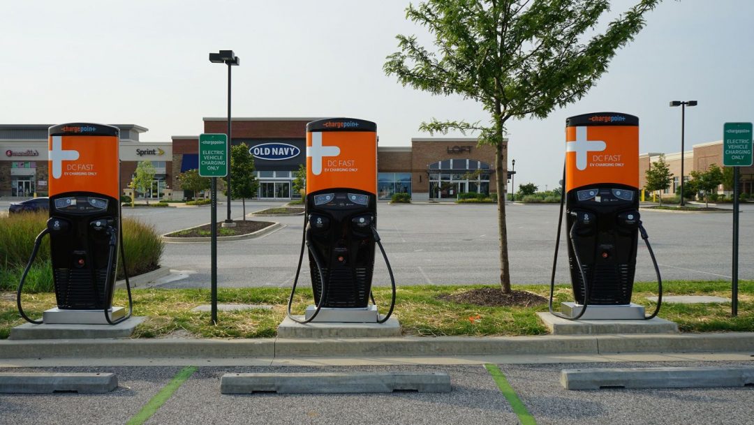 Parking Lot EV Charging Station Install in central Maryland